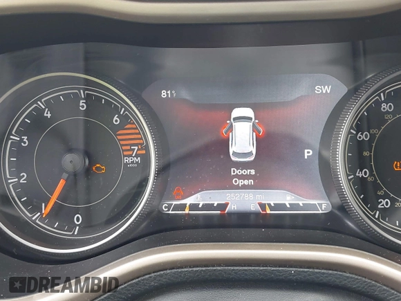 2016 Jeep Cherokee Limited with VIN 1C4PJLDB7GW164619, listed as a IAAI auction lot 42534654 with 252,788 mi miles and . Bid and sale history available at DreamBid. Image 15.