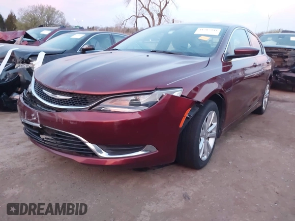 2015 Chrysler 200 Limited with VIN 1C3CCCAB7FN667556, listed as a IAAI auction lot 41787343 with 166,919 mi miles. Bid and sale history available at carsss.com. Image 2.