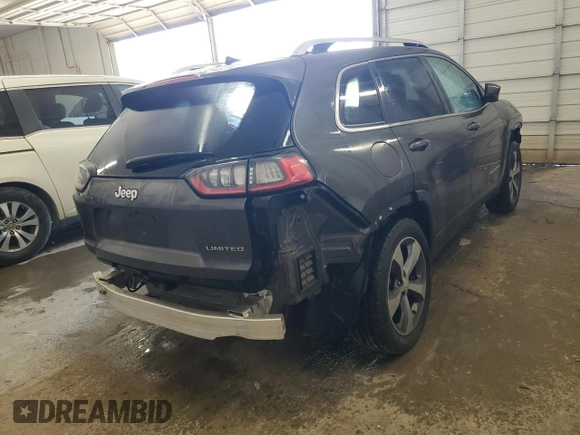 2020 Jeep Cherokee Limited with VIN 1C4PJLDB2LD502823, listed as a Copart auction lot 52770695 with 0 mi miles and Salvage Title. Bid and sale history available at carsss.com. Image 3.
