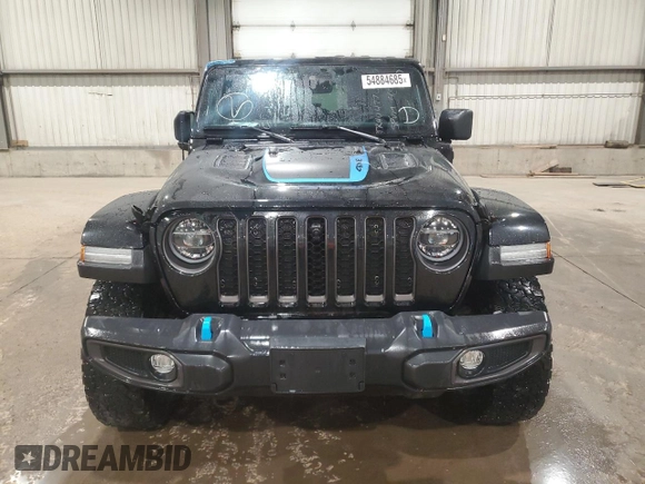 2022 Jeep Wrangler Unlimited Rubicon with VIN 1C4JJXR68NW259728, listed as a Copart auction lot 54884685 with 87,262 mi miles and Clean title. Bid and sale history available at DreamBid. Image 5.