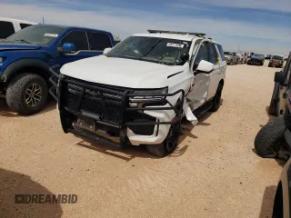 2021 Chevrolet Tahoe Commercial z VIN 1GNSCLED9MR480514, wystawiony jako Copart lot #48211625 z przebiegiem Nie podano mil oraz Szkoda całkowita • Salvage title. Historia ofert i sprzedaży dostępna na DreamBid. Obrazek 1.