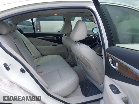 2014 Infiniti Q50 Hybrid Sport with VIN JN1AV7AP7EM690553, listed as a IAAI auction lot 42196341 with 221,709 mi miles and . Bid and sale history available at DreamBid. Image 8.