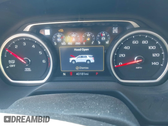 2021 Chevrolet Tahoe Z71 with VIN 1GNSKPKD4MR228894, listed as a IAAI auction lot 42083391 with 40,181 mi miles and . Bid and sale history available at DreamBid. Image 7.