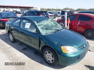 2001 Honda Civic LX with VIN 1HGEM21551L111533, listed as a IAAI auction lot 41801139 with 253,497 mi miles. Bid and sale history available at carsss.com. Image 1.
