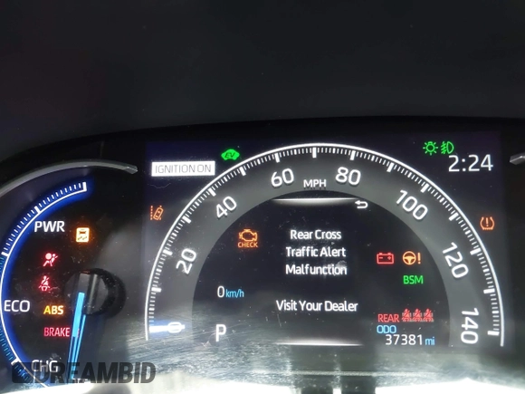 2020 Toyota RAV4 Hybrid Limited with VIN JTMDWRFV1LD547394, listed as a IAAI auction lot 41998568 with 37,381 mi miles. Bid and sale history available at carsss.com. Image 7.
