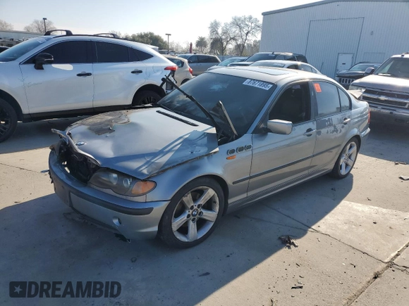 2004 BMW 3 Series 325i with VIN WBAET37444NJ44227, listed as a Copart auction lot 87671895 with 0 mi miles and Salvage Title. Bid and sale history available at carsss.com. Image 1.