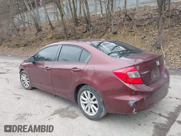 2012 Honda Civic EX with VIN 2HGFB2F83CH543244, listed as a IAAI auction lot 42009226 with 106,175 mi miles and . Bid and sale history available at DreamBid. Image 3.