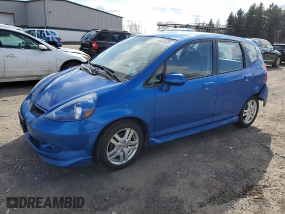 2008 Honda Fit Sport with VIN JHMGD38688S045943, listed as a Copart auction lot 49443655 with 81,764 mi miles and Salvage Title. Bid and sale history available at carsss.com. Image 1.