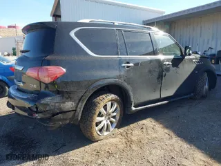 2014 Infiniti QX80 with VIN JN8AZ2NC8E9351691, listed as a IAAI auction lot 41641615 with 1 mi miles. Bid and sale history available at carsss.com. Image 4.