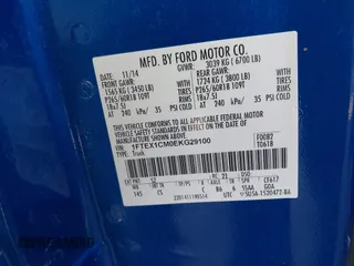 2014 Ford F-150 XL with VIN 1FTEX1CM0EKG29100, listed as a IAAI auction lot 42334851 with 129,545 mi miles and . Bid and sale history available at DreamBid. Image 9.