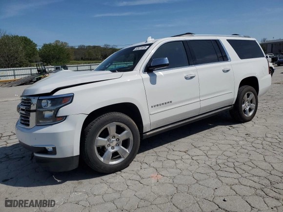 2020 Chevrolet Suburban Premier with VIN 1GNSKJKC0LR151444, listed as a Copart auction lot 52521975 with 90,517 mi miles and Salvage Title. Bid and sale history available at carsss.com. Image 1.