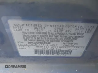 2014 Nissan Note S with VIN 3N1CE2CP3EL356491, listed as a IAAI auction lot 42628539 with 87,385 mi miles and . Bid and sale history available at DreamBid. Image 9.