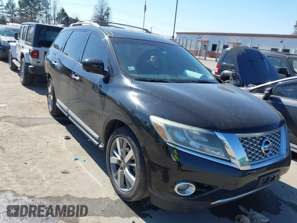 2014 Nissan Pathfinder S with VIN 5N1AR2MNXEC606967, listed as a IAAI auction lot 41641788 with 191,193 mi miles and . Bid and sale history available at DreamBid. Image 1.