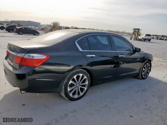2014 Honda Accord Sedan Sport with VIN 1HGCR2F54EA118573, listed as a Copart auction lot 50390885 with 163,663 mi miles and Clean Title. Bid and sale history available at carsss.com. Image 3.