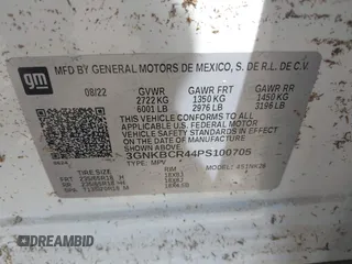 2023 Chevrolet Blazer LT with VIN 3GNKBCR44PS100705, listed as a IAAI auction lot 42070510 with Not provided miles and . Bid and sale history available at DreamBid. Image 9.