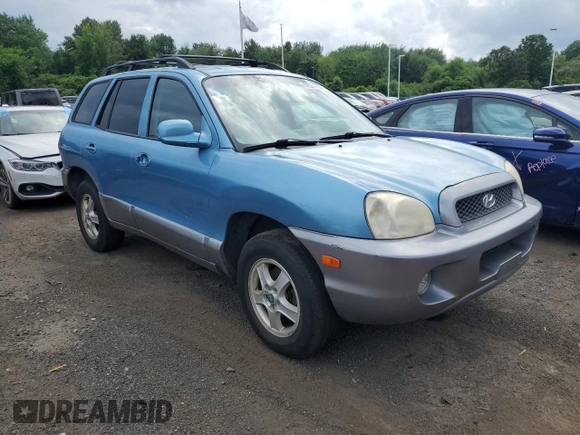 2003 Hyundai Santa Fe GLS with VIN KM8SC73D53U542081, listed as a Copart auction lot 62995765 with 154,187 mi miles and Salvage title. Bid and sale history available at DreamBid. Image 4.