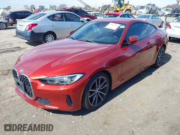 2022 BMW 4 Series 430i with VIN WBA53AP04NCK23797, listed as a IAAI auction lot 41583184 with 42,069 mi miles and . Bid and sale history available at carsss.com. Image 17.