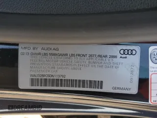 2013 Audi S7 Prestige with VIN WAU32BFC5DN113792, listed as a Copart auction lot 74308274 with 131,736 mi miles and Salvage Title. Bid and sale history available at carsss.com. Image 12.