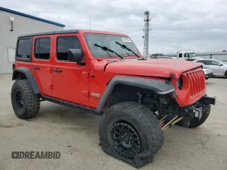 2018 Jeep Wrangler Unlimited Sport S z VIN 1C4HJXDG8JW132289, wystawiony jako Copart lot #54071895 z przebiegiem 88 345 mil mil oraz Szkoda całkowita • Salvage title. Historia ofert i sprzedaży dostępna na DreamBid. Obrazek 4.