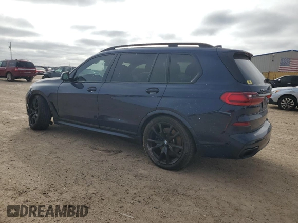 2022 BMW X7 M50i z VIN 5UXCX6C00N9L56814, wystawiony jako Copart lot #46108725 z przebiegiem 35 216 mil mil oraz Szkoda całkowita • Salvage title. Historia ofert i sprzedaży dostępna na DreamBid. Obrazek 2.