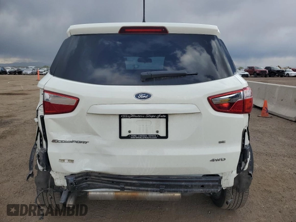 2021 Ford EcoSport SE z VIN MAJ6S3GL5MC397902, wystawiony jako Copart lot #55155135 z przebiegiem 17 181 mil mil oraz Szkoda całkowita • Salvage title. Historia ofert i sprzedaży dostępna na DreamBid. Obrazek 6.