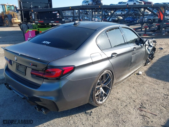 2019 BMW M5 Competition with VIN WBSJF0C59KB447419, listed as a IAAI auction lot 41997505 with 1 mi miles. Bid and sale history available at carsss.com. Image 4.