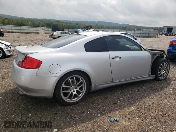 2006 Infiniti G35 Coupe with VIN JNKCV54E46M703019, listed as a Copart auction lot 72398064 with 0 mi miles and Salvage Title. Bid and sale history available at carsss.com. Image 3.