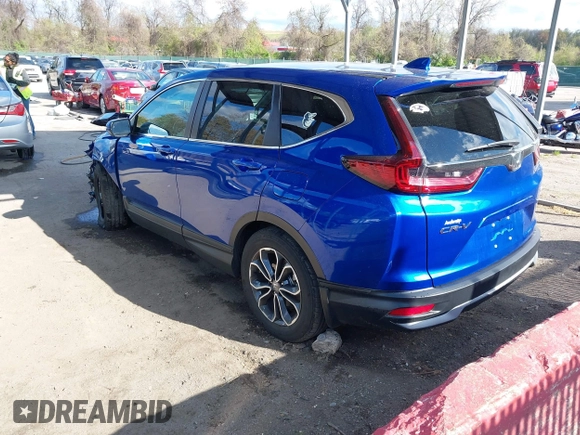 2021 Honda CR-V EX-L with VIN 7FARW2H80ME005531, listed as a IAAI auction lot 42044341 with 14,557 mi miles and . Bid and sale history available at DreamBid. Image 3.