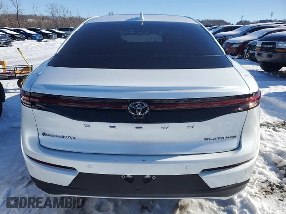 2024 Toyota Crown Platinum z VIN JTDAFAAF5R3007548, wystawiony jako Copart lot #87432504 z przebiegiem 18 132 mil mil oraz Szkoda całkowita • Salvage title. Historia ofert i sprzedaży dostępna na DreamBid. Obrazek 6.