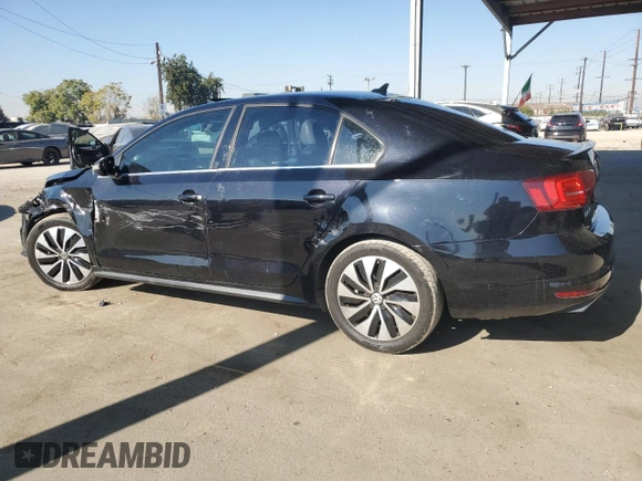2015 Volkswagen Jetta Sedan Hybrid SEL Premium with VIN 3VW637AJ8FM416575, listed as a Copart auction lot 81854754 with 0 mi miles and Salvage Title. Bid and sale history available at carsss.com. Image 2.