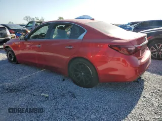 2018 Infiniti Q50 Red Sport 400 with VIN JN1FV7AP1JM460510, listed as a Copart auction lot 53756065 with Not provided miles and Salvage title. Bid and sale history available at DreamBid. Image 2.