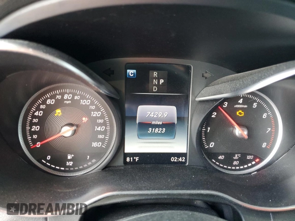 2017 Mercedes-Benz GLC with VIN WDC0G4JBXHF260444, listed as a Copart auction lot 50964555 with 31,823 mi miles and Salvage Title. Bid and sale history available at carsss.com. Image 9.