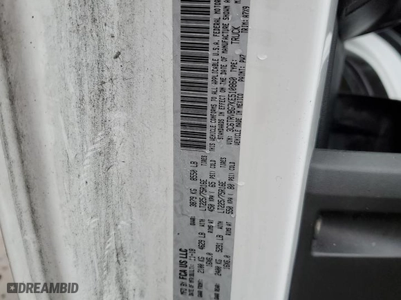 2019 Ram ProMaster Cargo Van with VIN 3C6TRVBG7KE510860, listed as a Copart auction lot 43205445 with 202,956 mi miles and Clean Title. Bid and sale history available at carsss.com. Image 13.