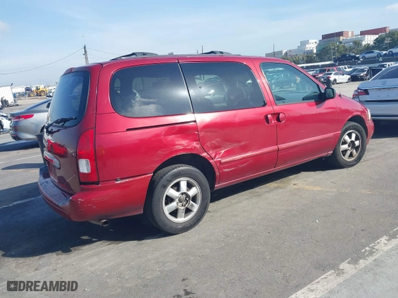 2002 Nissan Quest GXE with VIN 4N2ZN15T92D805926, listed as a IAAI auction lot 41576725 with 226,920 mi miles. Bid and sale history available at carsss.com. Image 4.