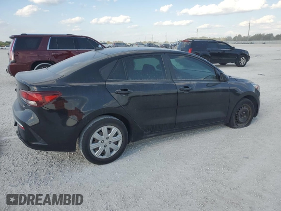 2021 Kia Rio LX with VIN 3KPA24AD7ME417409, listed as a Copart auction lot 47613345 with 100,196 mi miles and Salvage Title. Bid and sale history available at DreamBid. Image 3.
