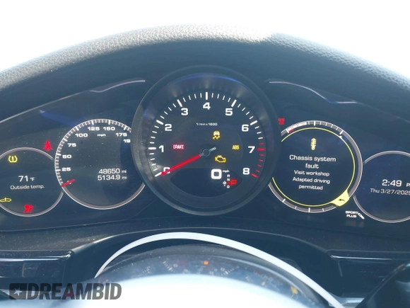 2019 Porsche Panamera with VIN WP0AA2A76KL100470, listed as a IAAI auction lot 41871436 with 48,650 mi miles and . Bid and sale history available at DreamBid. Image 7.
