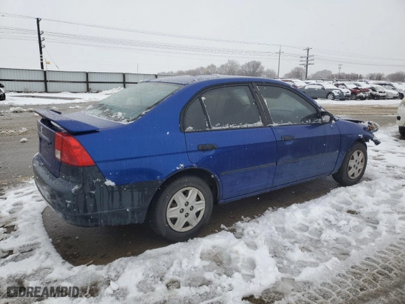 2004 Honda Civic VP with VIN 1HGES163X4L008314, listed as a Copart auction lot 43760055 with 222,708 mi miles and Salvage Title. Bid and sale history available at carsss.com. Image 3.