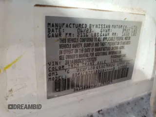2023 Nissan Sentra S with VIN 3N1AB8BV3PY297029, listed as a Copart auction lot 46858975 with 16,414 mi miles and Salvage Title. Bid and sale history available at DreamBid. Image 14.