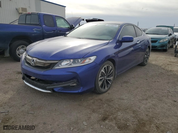 2016 Honda Accord Coupe EX-L with VIN 1HGCT2B81GA000212, listed as a Copart auction lot 44734235 with 15,182 mi miles and Salvage Title. Bid and sale history available at carsss.com. Image 1.