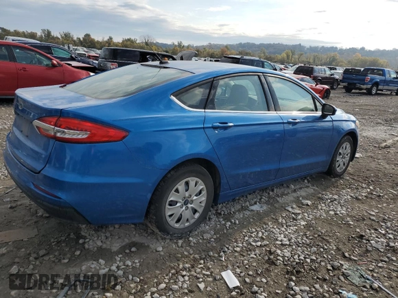 2019 Ford Fusion S with VIN 3FA6P0G73KR283740, listed as a Copart auction lot 76905904 with 53,083 mi miles and Salvage Title. Bid and sale history available at DreamBid. Image 3.