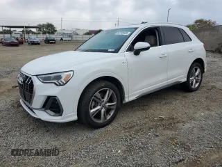 2020 Audi Q3 S line Premium Plus with VIN WA1EECF38L1103850, listed as a Copart auction lot 50740425 with 39,327 mi miles and Salvage title. Bid and sale history available at DreamBid. Image 1.