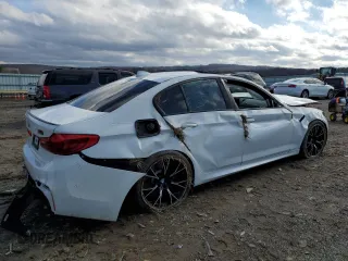 2020 BMW M5 Competition with VIN WBSJF0C08LB449068, listed as a Copart auction lot 86989984 with 0 mi miles and Salvage Title. Bid and sale history available at carsss.com. Image 3.