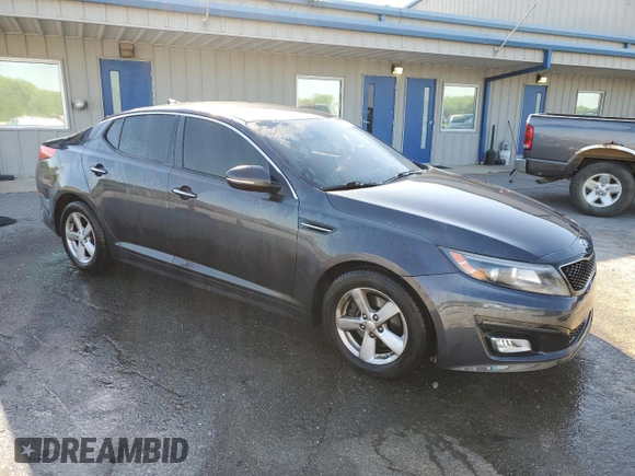 2015 Kia Optima LX with VIN 5XXGM4A75FG442561, listed as a Copart auction lot 52884935 with 146,818 mi miles and Salvage Title. Bid and sale history available at DreamBid. Image 4.