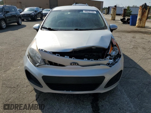 2013 Kia Rio LX with VIN KNADM5A37D6175552, listed as a Copart auction lot 48939165 with 72,894 mi miles and Salvage Title. Bid and sale history available at carsss.com. Image 5.