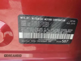 2017 Mitsubishi Lancer ES with VIN JA32V2FW8HU002776, listed as a Copart auction lot 54385355 with 96,620 mi miles and Salvage Title. Bid and sale history available at carsss.com. Image 12.