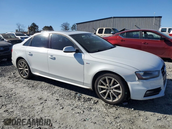 2014 Audi A4 Premium Plus with VIN WAUEFAFL6EN037427, listed as a Copart auction lot 41573705 with 127,397 mi miles and Salvage Title. Bid and sale history available at carsss.com. Image 4.