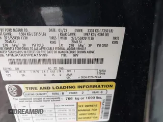 2023 Ford Expedition Max Limited with VIN 1FMJK1K81PEA15199, listed as a IAAI auction lot 42006310 with 95,392 mi miles and . Bid and sale history available at DreamBid. Image 9.