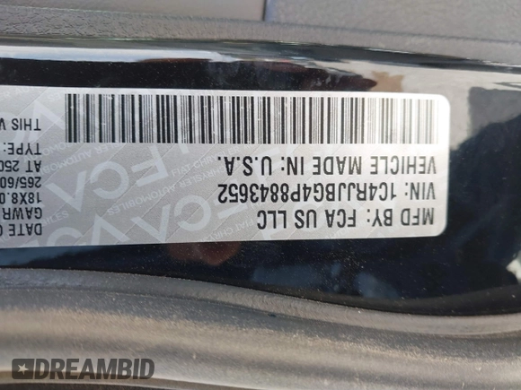 2023 Jeep Grand Cherokee Limited z VIN 1C4RJJBG4P8843652, wystawiony jako IAAI lot #41906826 z przebiegiem 18 006 mil mil oraz . Historia ofert i sprzedaży dostępna na DreamBid. Obrazek 9.