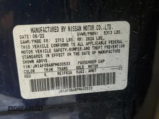 2023 Nissan ARIYA Engage with VIN JN1AF0BA8PM400533, listed as a Copart auction lot 54365085 with 25,251 mi miles and Salvage title. Bid and sale history available at DreamBid. Image 14.