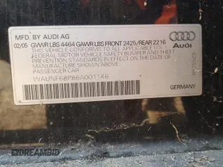 2006 Audi A3 z VIN WAUNF68P86A001146, wystawiony jako Copart lot #86570354 z przebiegiem Nie podano mil oraz Czysty tytuł • Clean title. Historia ofert i sprzedaży dostępna na DreamBid. Obrazek 12.